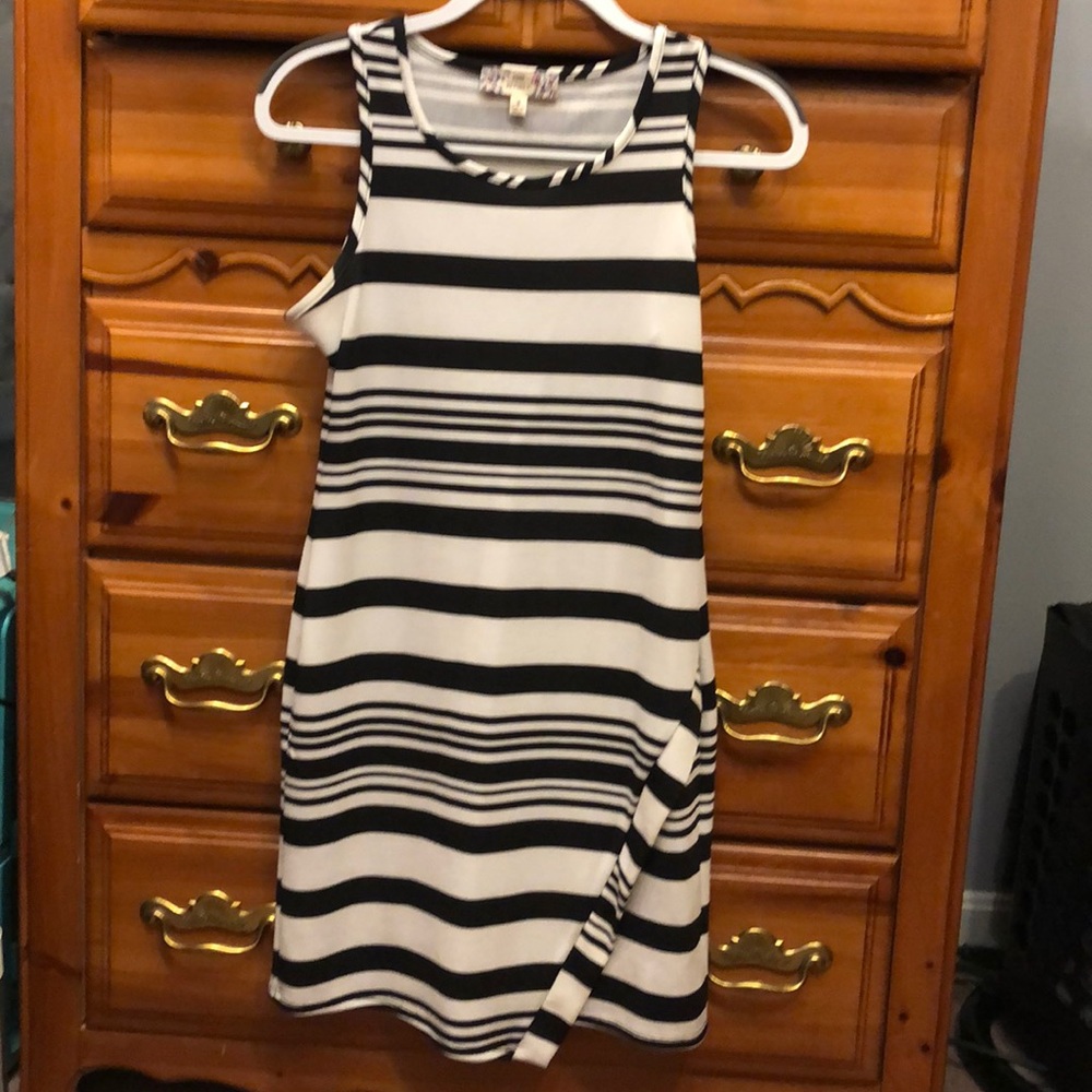 Black and White Striped Dress